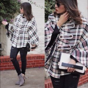 HOST PICK ITEM! Gorgeous Pink Martini Plaid Poncho